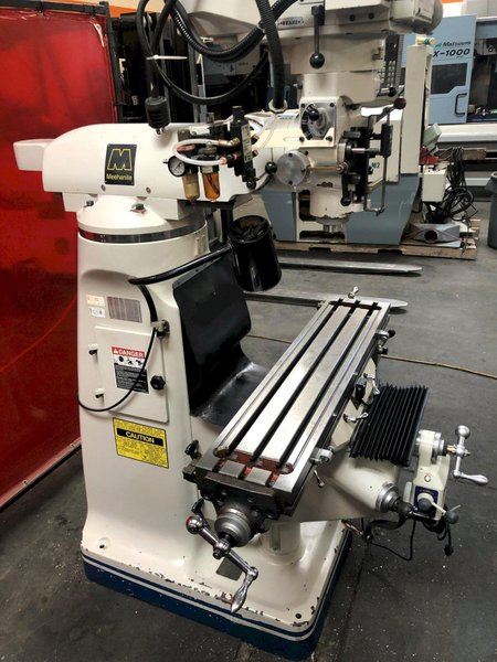 Acra AM-2VAC Vertical Knee Mill, B Vari Speed, Newell DRO, Quill DRO, X, Y Power Feeds, Power Drawbar, R8 Collets, 6" Kurt Vise,