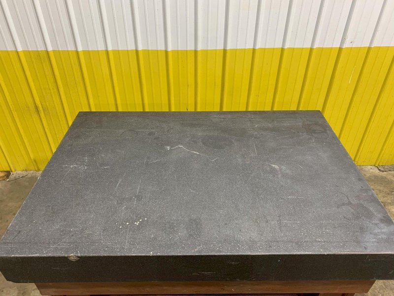 6' X 4' X 8.5" BLACK GRANITE PRECISION LAYOUT SURFACE PLATE WITH STAND: STOCK 16236