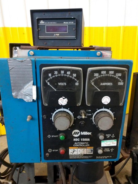 144" RANSOME TANK SEAM WELDER WITH MILLER WELDING COMPONENTS: STOCK 13395