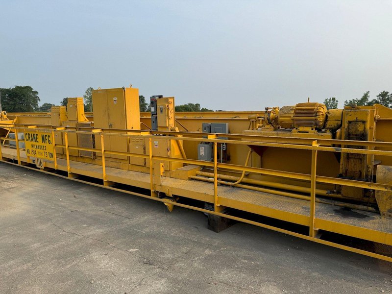 75 TON X 57' SPAN CRANE MFG OVERHEAD BRIDGE CRANE. STOCK  # 0790324