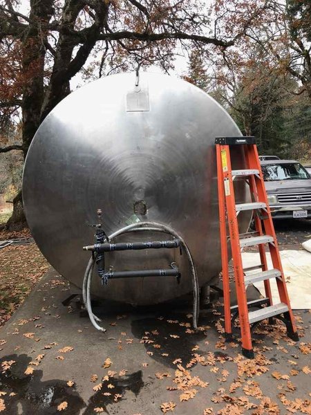 2,000 Gallon C.E. Howard Stainless Steel Insulated Temperature Controlled Tank w/ Agitation 1 HP Motor, 1948