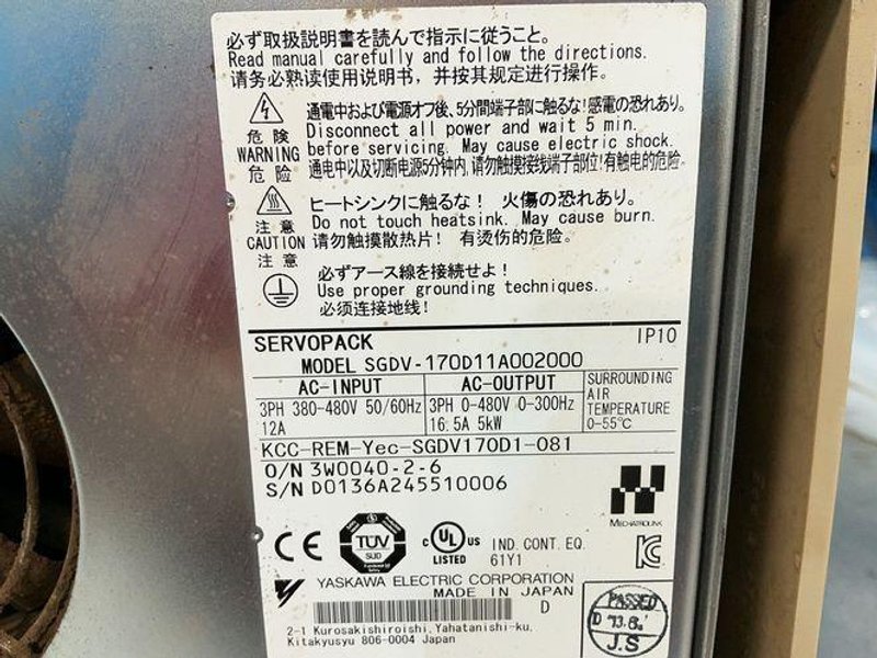 Yaskawa  Servopack  - Sgdv-170d11a002000