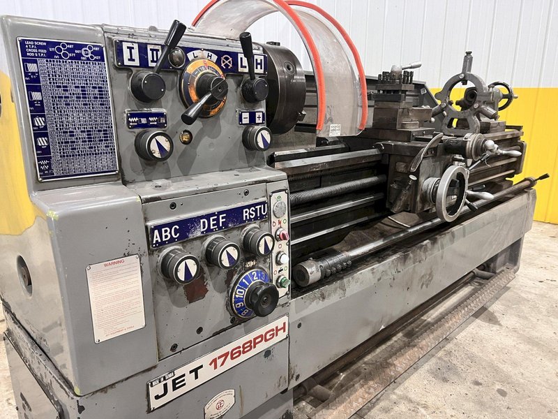 17" x 68" JET MODEL #1768PHG ENGINE LATHE 2-3/8" HOLE: STOCK #20867