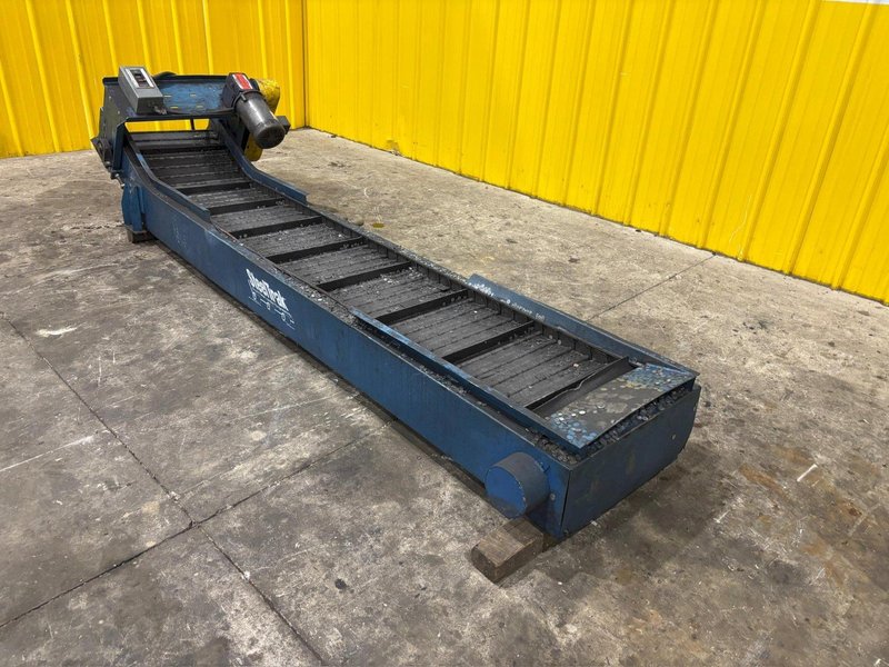 18" WIDE x 96" LONG STEELTRAK MODEL #T2-721-18" FLUTED BELT PARTS CONVEYOR, NEW 2021: YOBRO #24475