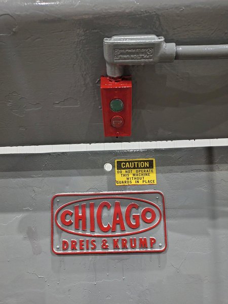 55 TON X 8' CHICAGO DREIS &amp; KRUMP MODEL #68B MECHANICAL PRESS BRAKE D&amp;K : YOBRO 26148