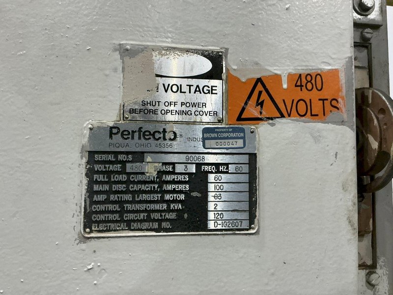 30,000 LBS X 36" PERFECTO COIL FEED LINE, COIL REEL UNCOILER &amp; STRAIGHTENER: YOBRO #24871
