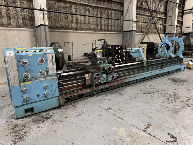 39" x 236" Geminis GE-1000A Gap Bed Engine Lathe