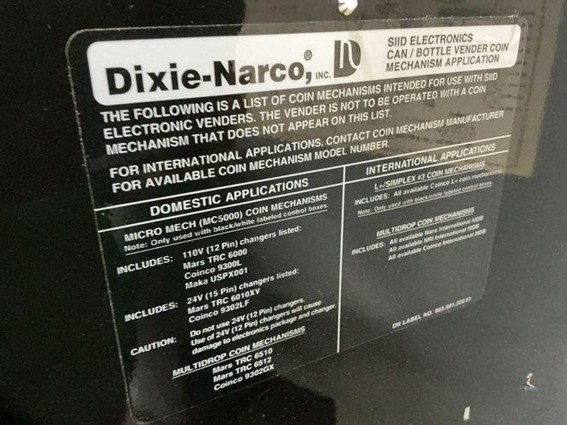 Dixie-narco Vending Machine  - Dn 501e T/sji-9