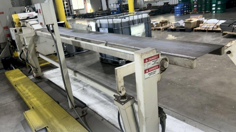 15,000 lbs. x 18" Wide Coe Press Equipment Coil Reel and Coe Powered Straightener For Sale