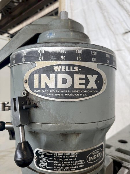 2HP WELLS INDEX MODEL 847 VERTICAL MILL. STOCK #1008025