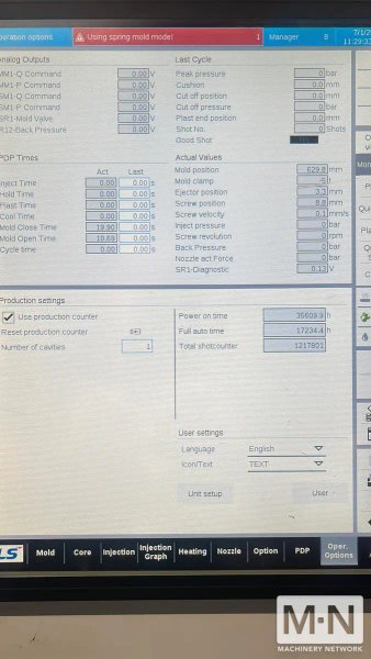 2545 TON 385 OZ OR 442 OZ LS MTRON MODEL THE ONE 2300 HYBRID INJECTION MOLDING MACHINE MFG 2021/2019 (4) AVAILABLE