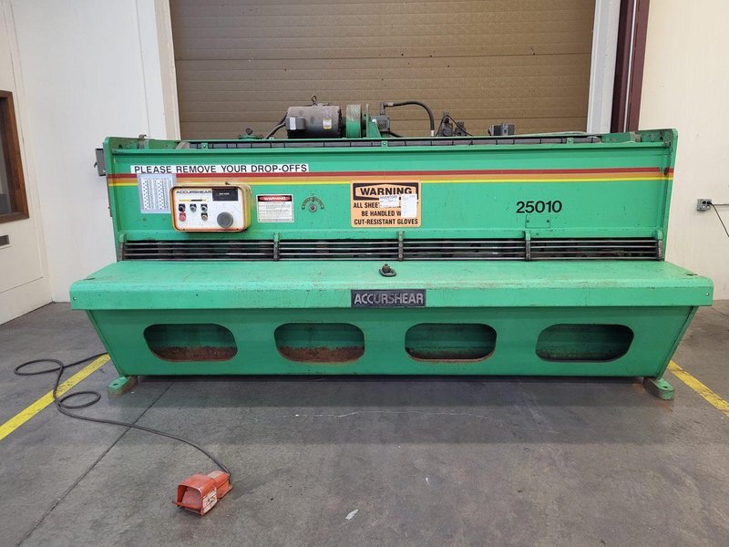Accurshear 1/4″ X 10′ Hydraulic Shear Model 825010 LP, 1987 – Parts Accumulator