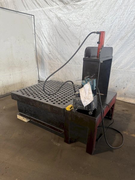 60" X 60" ACORN WELDING TABLE WITH STAND &amp; HYDRAULIC PRESS: YOBRO #26119