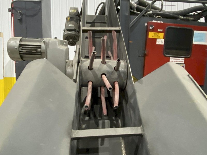 10 HP X 36" X 13"  ROSLER MODEL #JDBC-11/2 CONTINUOUS BARRELL BLASTING / AUTOMATIC PARTS DEBURRING MACHINE: STOCK #19436
