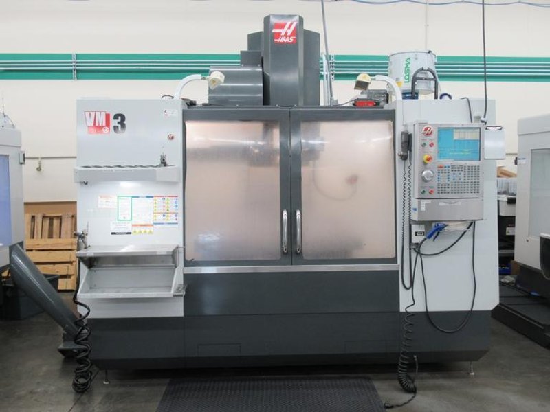 Haas VM-3 CNC Vertical Machining Center, Haas MainCon Control, 4th &amp; 5th Axis Drives, 1000 PSI TSC, 24+1 ATC, Probing, High Speed Machining, RJH- Auction Item