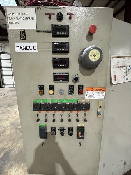 Black Clawson Used 6XTR 6" Single Screw Extruder