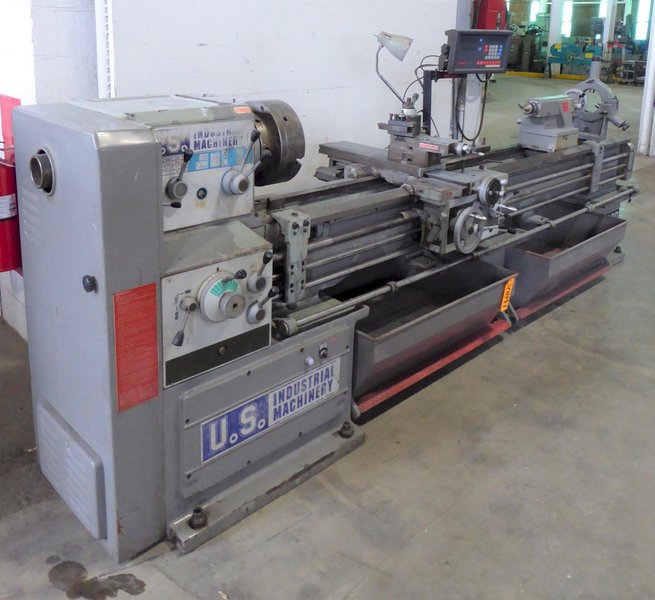 21"/28" x 100" US Industrial Gap Bed Lathe, Inch/mm, 3" Hole, Taper, 10 HP, DRO, Clean