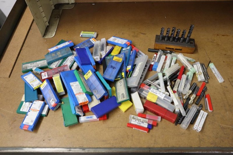 Carbide and HSS Tooling, Inserts, End Mills, Drills, New and Used- Auction Item