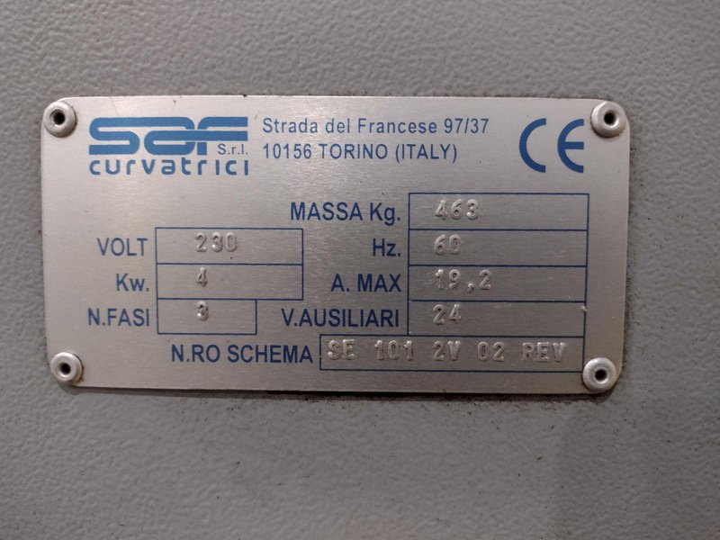 2" x 2" x 3/8" TAURING MODEL #SAF DS60 HYDRAULIC ANGLE ROLL BENDER, NEW 2003: STOCK #22814