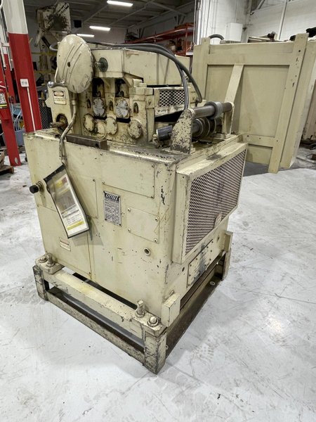 2,000 lbs. x 12" Wide Littell Coil Reel and Powered Straightener For Sale