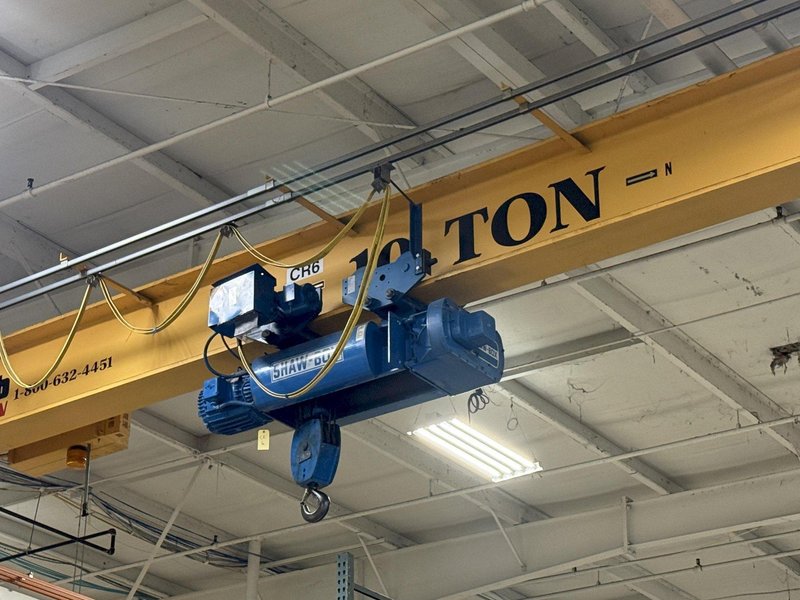 10 TON x 35' WIDE X 180' LONG BREHOB SHAW BOX TOP RUNNING BRIDGE CRANE SYSTEM : YOBRO 25774
