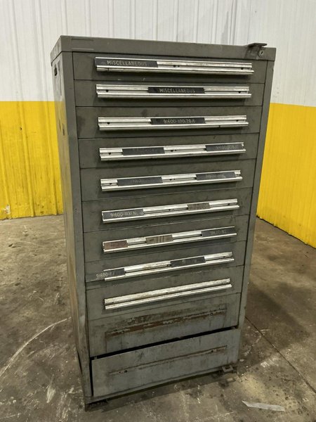 11 DRAWER X 30” X 28” X 59”  LYON TOOL STORAGE CABINET: YOBRO #26068