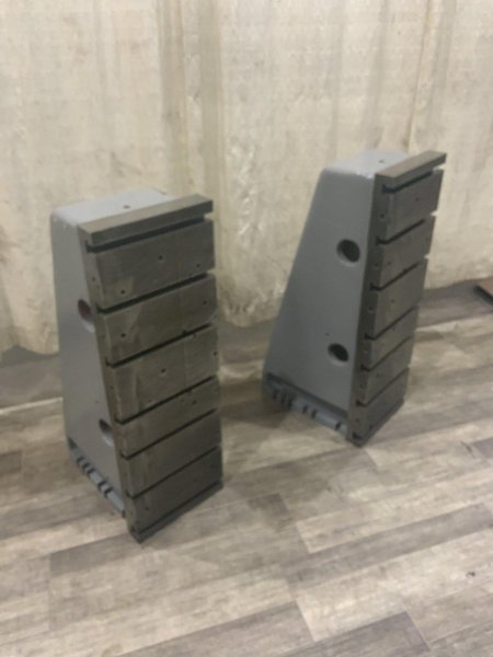 1 SET OF G &amp; L 12" X 36" HIGH T SLOTTED ANGLE PLATES: STOCK #81244