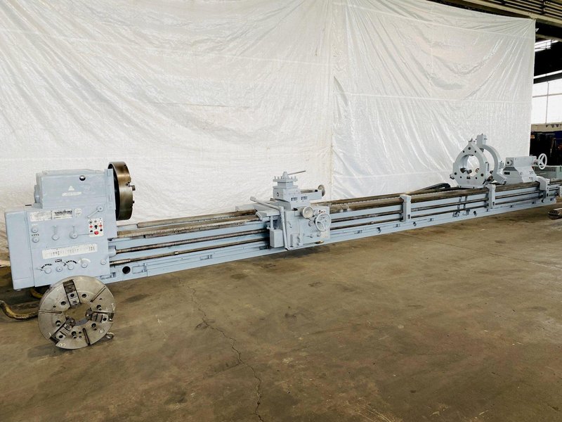 44" X 396" TOS MODEL #SU100 HEAVY DUTY ENGINE LATHE. STOCK # 0848121
