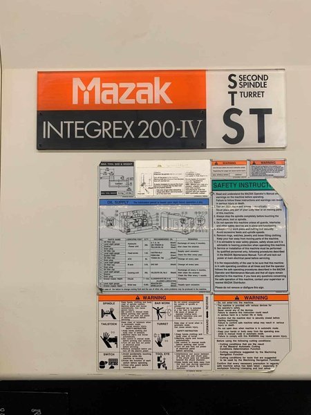 Mazak Integrex 200 IV ST Multi Axis CNC Lathe – Sub Spindle, Y Axis, Lower Turret