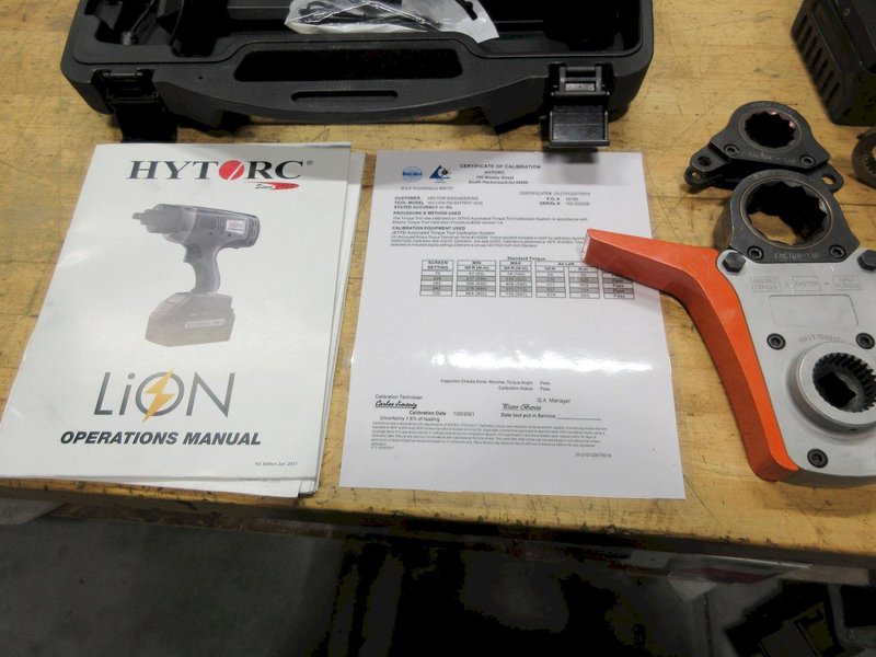 Hytorc Lion-.7, Cordless 18V Brushless 3/4" Drive, Electric Torque Gun, In Plastic Carry Case with Accessories- Auction Item