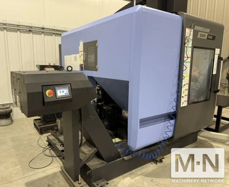 Doosan DVF-5000 CNC Vertical Machining Center, 2019 w/5th Axis Trunnion Table &amp; B Axis