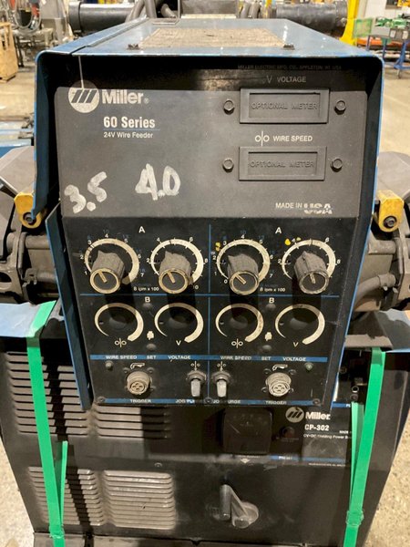 MILLER CP-302 WELDER W 60SERIES WIRE FEEDER USED