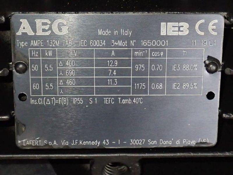Aeg 5.5 Kw Motor - Ampe 132m Ta6