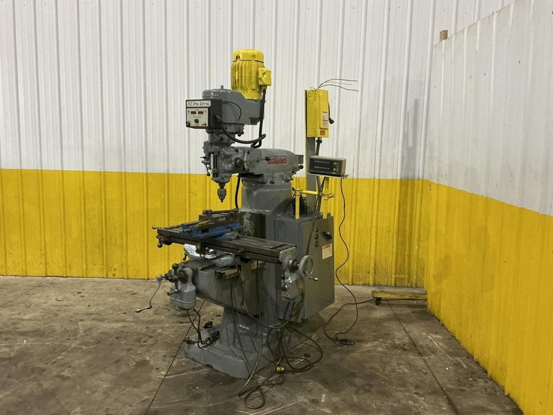 2 HP X 9" X 42" BRIDEPORT SERIES I VERTICAL RAM TYPE KNEE MILL DRO POWER FEEDS VARIABLE DRIVE: YOBRO #24264