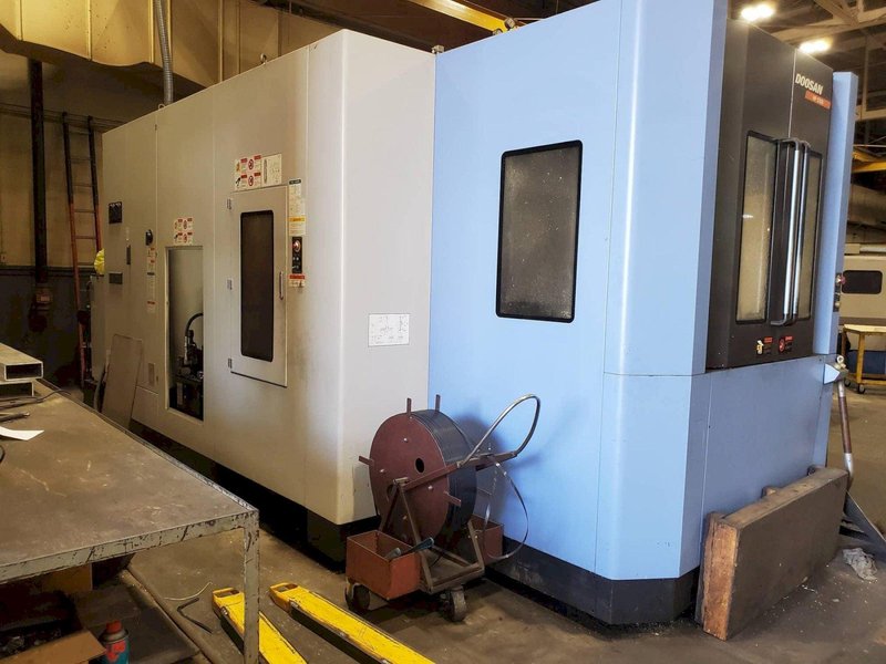 Doosan HP 5100 HMC, 2008 – TSC, Fanuc Control, Chip Conveyor