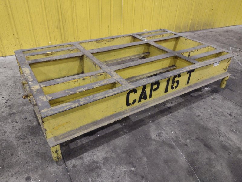 16 TON (32,000 LBS) x 46" x 80" HEAVY DUTY RAIL MOUNTED PORTABLE TRANSFER CART: YOBRO #24227
