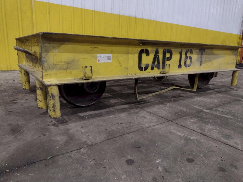 16 TON (32,000 LBS) x 46" x 80" HEAVY DUTY RAIL MOUNTED PORTABLE TRANSFER CART: YOBRO #24227