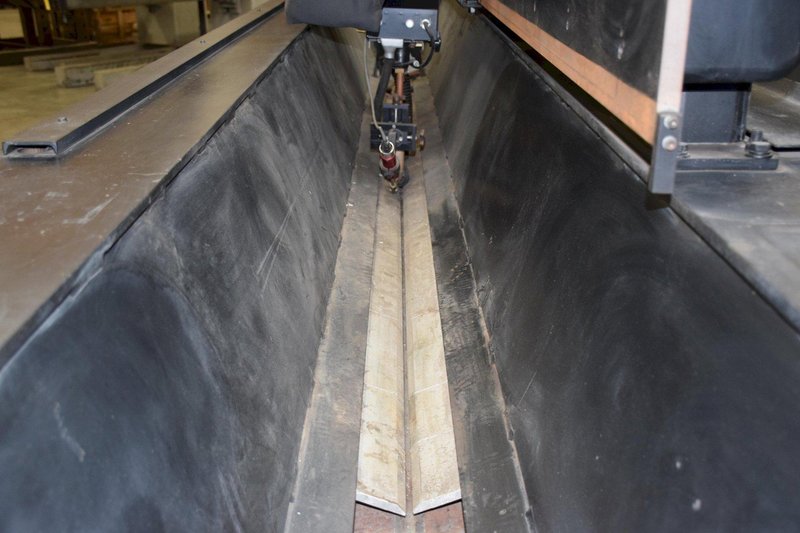 120" X 3/8" PANDJIRIS MODEL 120I-50 SEAM WELDER WITH LINCOLN POWERWAVE: STOCK # 71485