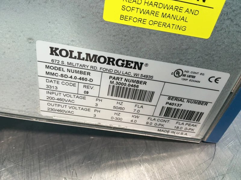 Kollmorgen  Servo Drive  - Mmc-sd-4.0-460-d