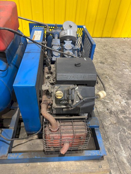 18 HP EMGLO MODEL #U18HGB-SM PORTABLE AIR COMPRESSOR &amp; KOHLER GAS POWERED ENGINE: YOBRO #24254