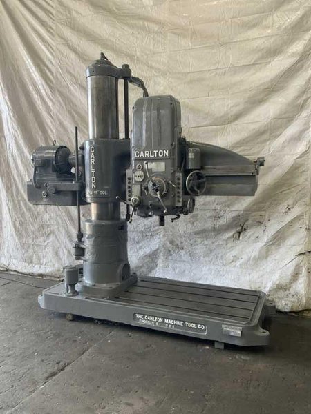 4' X 15" CARLTON RADIAL ARM DRILL. STOCK #0989825