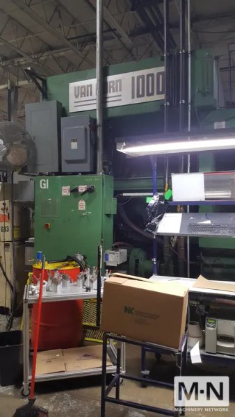 1000 Ton 165 Oz. Van Dorn 1000HRS-165F Injection Molding Machine, mfg 1989