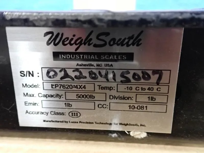 Industrial Scales  5000 Lbs / 48" X 48" Digital Floor Scale  - Lp760-4x4