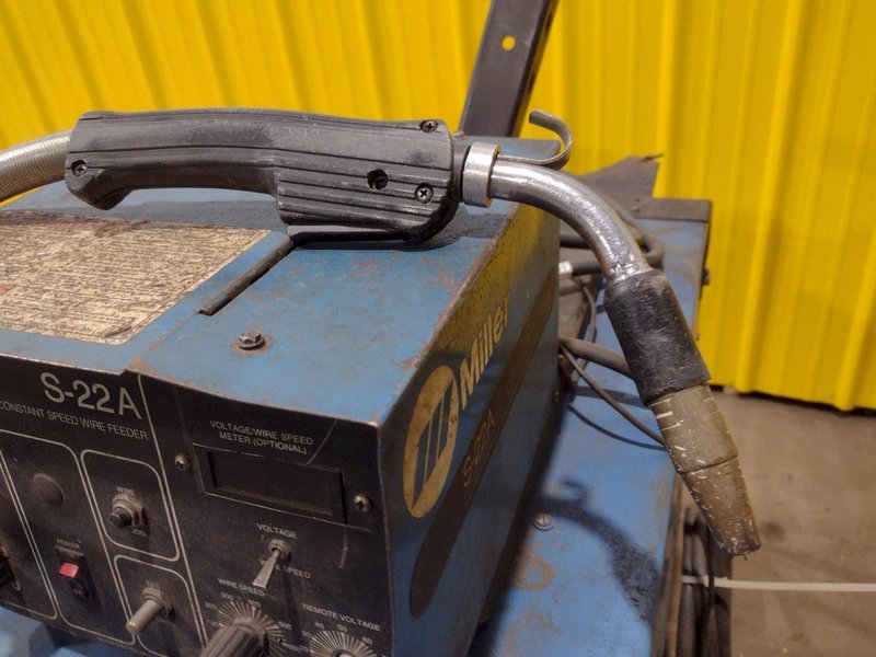 200 AMP MILLER MODEL #CP-200 DC ARC WELDER &amp;  S-22 WIRE FEEDER: STOCK #19659
