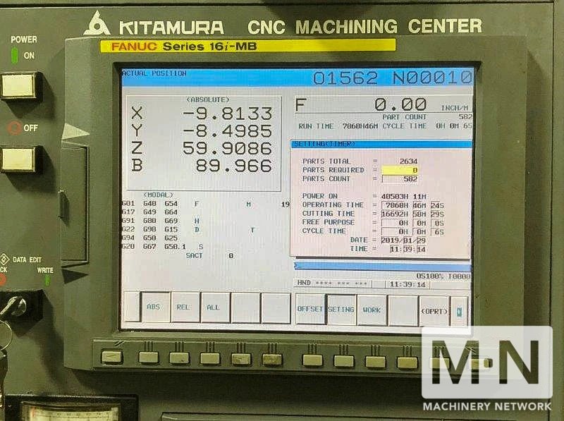 Kitamura MyCenter HX1000i 4-Axis CNC Horizontal Machining Center [2010]