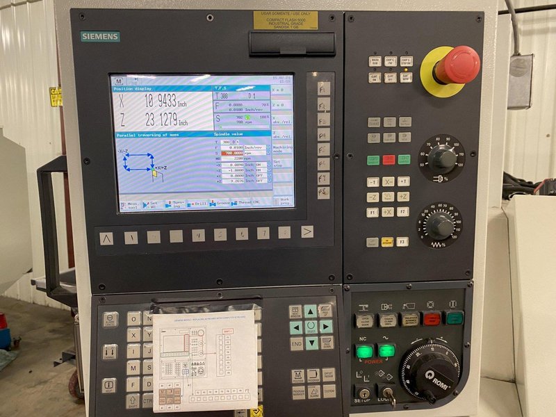 17" X 39" ROMI MODEL #C420 CNC TEACH ENGINE LATHE, NEW 2013: STOCK #14423