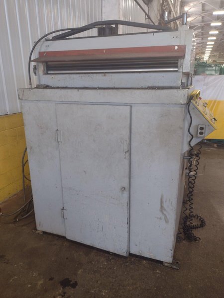 20,000 LB 10 TON X 48" RED BUD (RBI) MOTORIZED COIL REEL / UNCOILER &amp; STRAIGHTENER FEED LINE: STOCK #15277