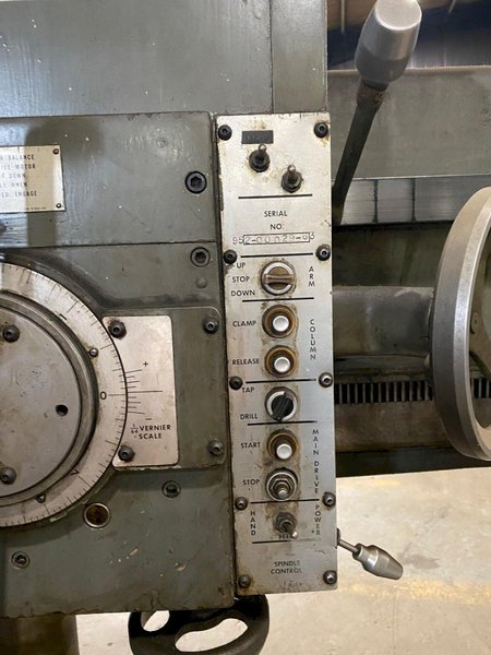 5' X 11" CINCINNATI BICKFORD CHIPMASTER RADIAL ARM DRILL. STOCK # 0418421