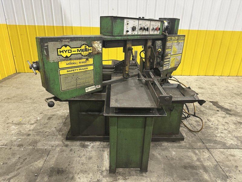 13" X 18" HYD-MECH MODEL #S-20P SWIVEL MITRE HORIZONTAL BANDSAW: STOCK #22384