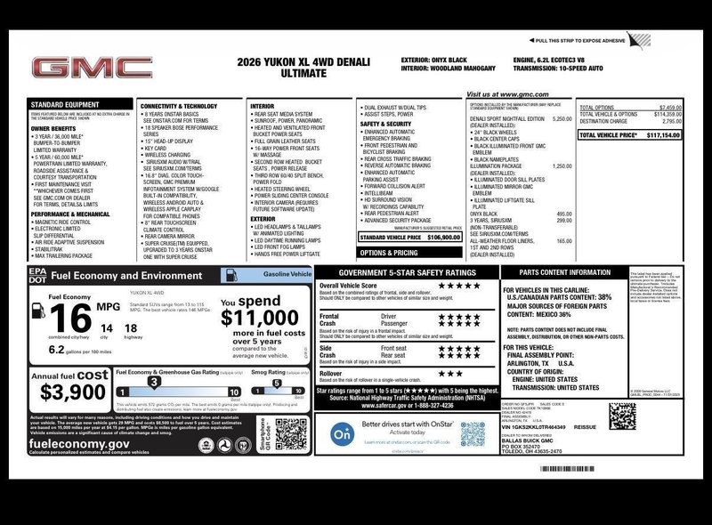 2026 GMC YUKON XL DENALI ULTIMATE : YOBRO #26370